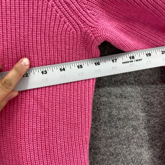 5/$45 Talbots Sweater Pullover Women PS Petite Pink Knit Long Sleeve Cotton - Picture 7 of 9